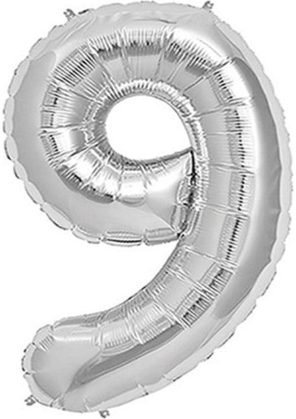9 Numara Folyo Gümüş Balon 100 cm 40INÇ Helyuma Uygun Parti Balonu Numaralar fiyatları