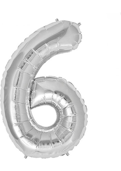 6 Numara Folyo Gümüş Balon 100 cm 40INÇ Helyuma Uygun Parti Balonu Numaralar fiyatları