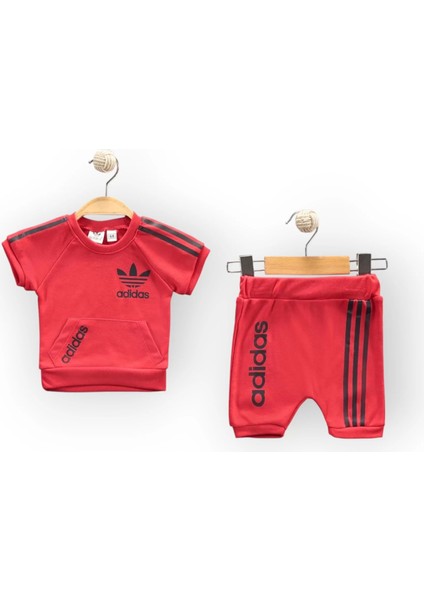 Baby Marka Addas Desen Interlok Şortlı Ikili Takım Unisex 6-24 Ay
