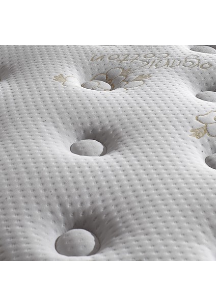 Organic Cotton Yatak 180x190 Çift Kişilik Doğal Pamuk Kumaşlı Ekstra Lüks Yumuşak Yatak 32 cm fırsatları