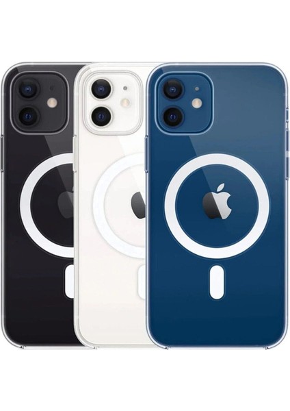 iphone 12/12 Pro Uyumlu Gerçek Magsafe Özellikli Sert Şeffaf Kılıf