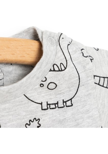 Basic Erkek Dino Eşler Baskılı T-Shirt Erkek Bebek modelleri
