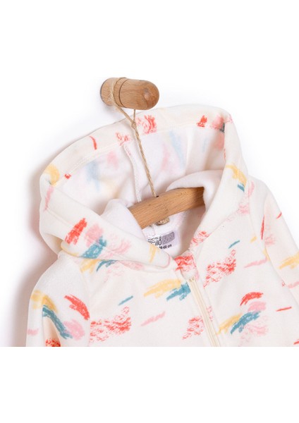 Basic Metraj Baskılı Polar Patiksiz Tulum Kız Bebek modelleri