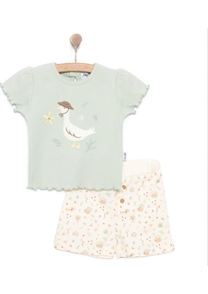 Yenidoğan Cute Duck Tshirt-Şort Kız Bebek