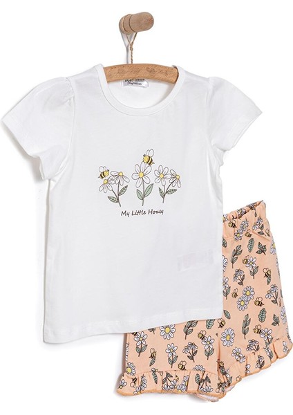 Basic Papatya ve Arı Baskılı Şortlu Takım Kız Bebek fiyatları