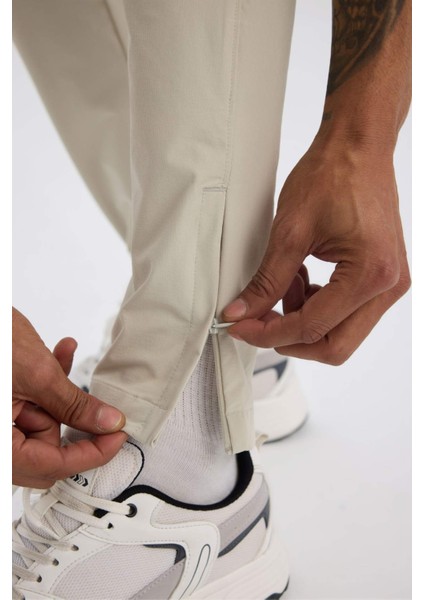 fit Slim Fit Dar Kesim Çift Cepli Fermuarlı Paça Dokuma JOGGER B2780AX25SP