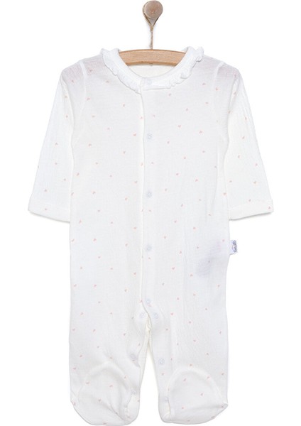 Yenidoğan Mini Heart Patikli Tulum Kız Kız Bebek