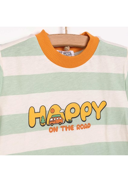 Happy On The Road Erkek Tshirt Erkek Bebek