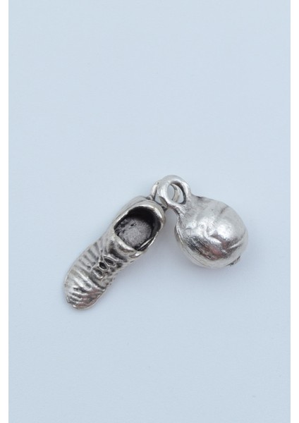 Futbol - Krampon - Top Kolye Ucu - Antik Gümüş Kaplama - Kod:101