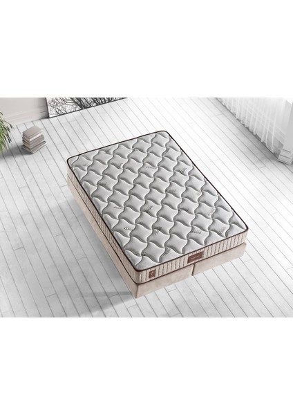 Niron Bamboo Yatak 80x200 Tek Kişilik Doğal Bambu Kumaş Tam Ortopedik Orta Sert Yaylı Yatak