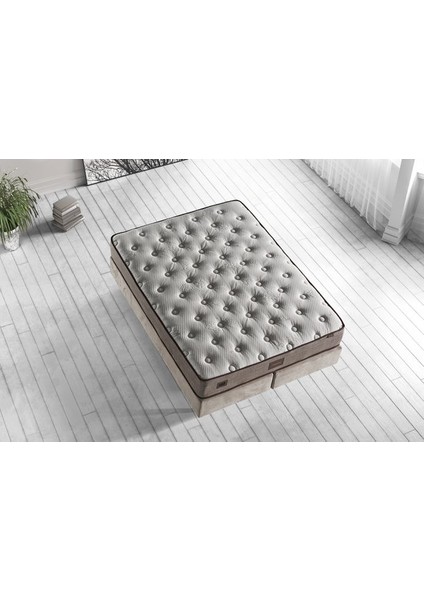 Organic Cotton Yatak 80x180 Tek Kişilik Doğal Pamuk Kumaşlı Ekstra Lüks Yumuşak Yatak 32 cm