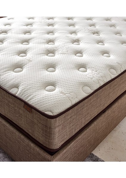 Organic Cotton Yatak 80x180 Tek Kişilik Doğal Pamuk Kumaşlı Ekstra Lüks Yumuşak Yatak 32 cm