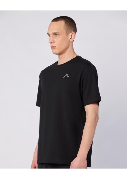 Logo Caffa Erkek Siyah Regular Fit Tişört fırsatları