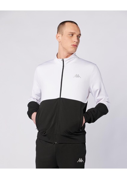 Keita Full Zip Erkek Siyah-Beyaz Regular Fit Fermuarlı Eşofman Üstü fırsatları