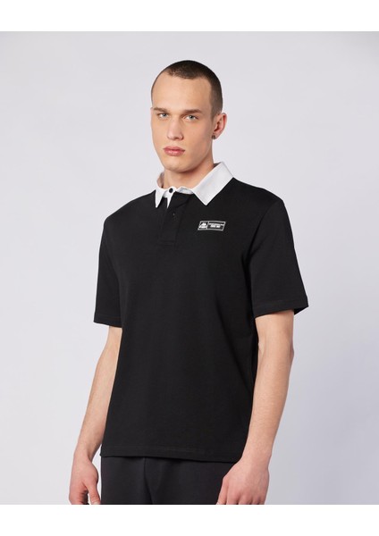 Nilde Tur Erkek Siyah-Beyaz Regular Fit Polo Yaka Tişört