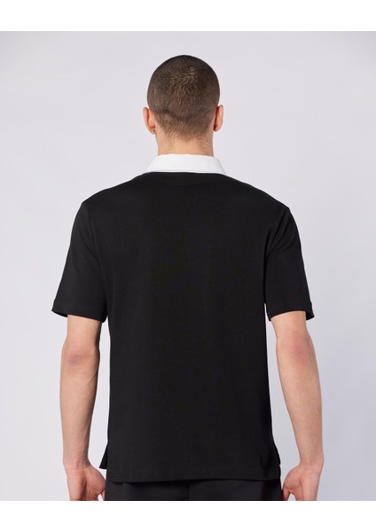 Nilde Tur Erkek Siyah-Beyaz Regular Fit Polo Yaka Tişört fırsatları