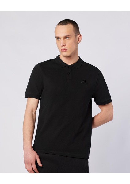 Authentic Ferior Erkek Siyah Regular Fit Polo Yaka Tişört