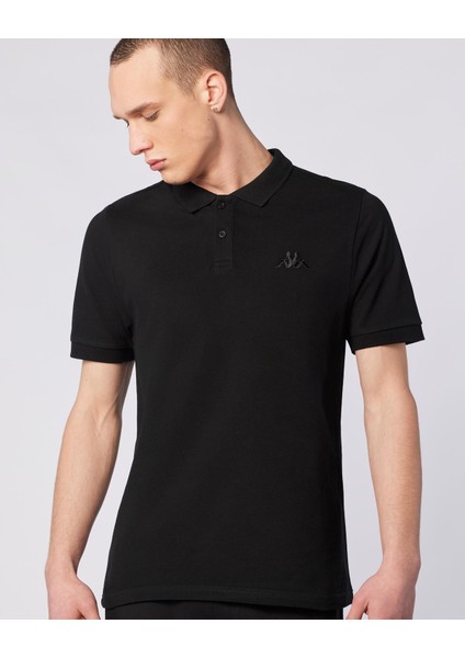 Authentic Ferior Erkek Siyah Regular Fit Polo Yaka Tişört