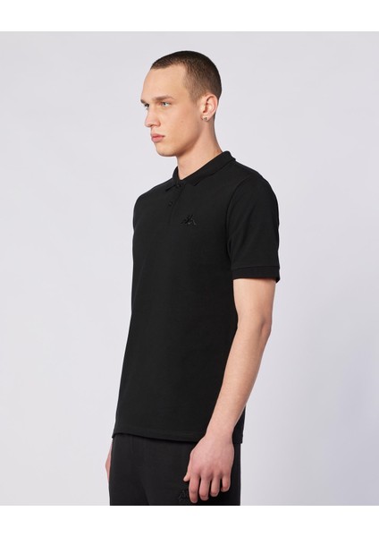 Authentic Ferior Erkek Siyah Regular Fit Polo Yaka Tişört