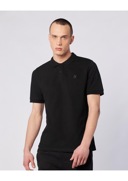 Authentic Ferior Erkek Siyah Regular Fit Polo Yaka Tişört