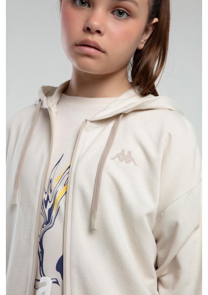 Authentic Kallie Kız Çocuk Bej Regular Fit Fermuarlı Eşofman Üstü modelleri