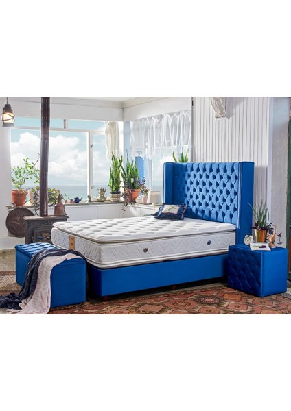 Dream Yatak 100x200 Tek Kişilik Çift Pedli Ekstra Lüks Yatak 34 cm Pamuklu Örme Kumaş
