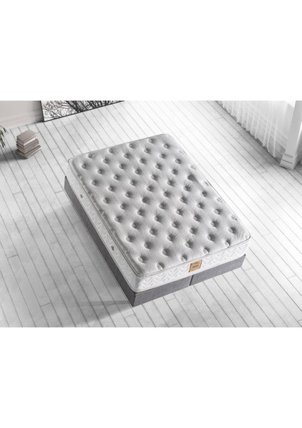 Dream Yatak 100x200 Tek Kişilik Çift Pedli Ekstra Lüks Yatak 34 cm Pamuklu Örme Kumaş