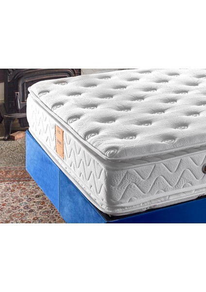 Dream Yatak 100x200 Tek Kişilik Çift Pedli Ekstra Lüks Yatak 34 cm Pamuklu Örme Kumaş