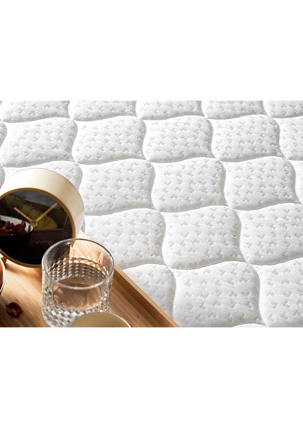 Niron Spring Visco Çift Kişilik Yaylı Visco Yatak 140x190cm Lüks Ergonomik Yatak Hem Yaylı Hem Visco