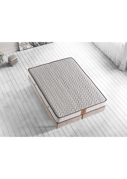 Exclusive Yatak 90x190 Tek Kişilik Visco Yatak Ekstra Lüks Yaysız Yatak 24 cm Pamuklu Keten Doğal Kumaş