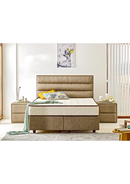 Exclusive Yatak 120x200 Tek Kişilik Visco Yatak Ekstra Lüks Yaysız Yatak 24 cm Pamuklu Keten Doğal Kumaş modelleri