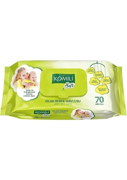 Soft Islak Bebek Havlusu 70’li 32 Adet