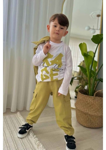 Kargo Cepli Ceketli 3 Lü Erkek çocuk takım - Yeşil fiyatları