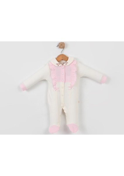 Iq Baby Çiçek Detaylı Bebek Tulum