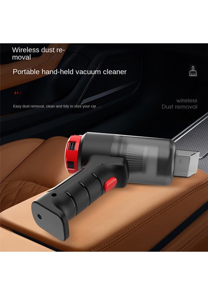 Wirel Ess Araba Elektrikli Süpürge 2 In 1 Üflenebilir Akülü El Otomatik Vakum Ev ve Araba Çift Kullanımlı Mini Elektrikli Süpürge (Yurt Dışından)