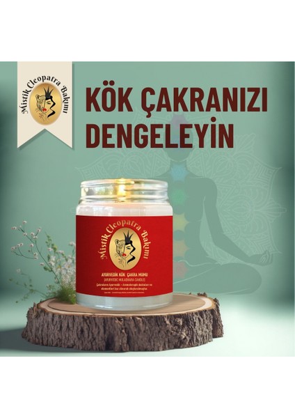 Kök Çakra Mumu -Ayurvedik Aromaterapik Muladhara Mum