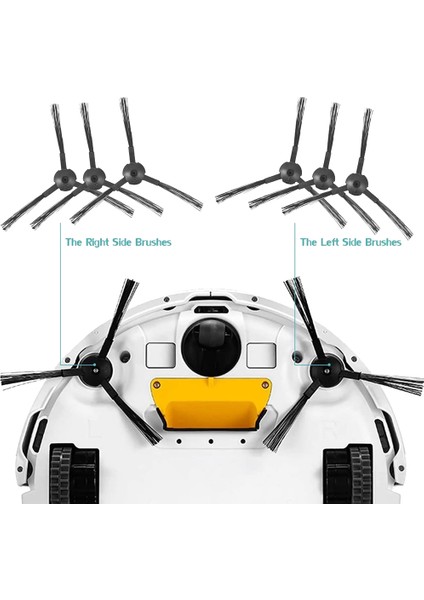 Yedek Parçalar Hepa Filtreler V3 V3S V5 V5S V5S Pro Robot Süpürge Aksesuarları Için Yan Fırçalar (Yurt Dışından) fiyatları