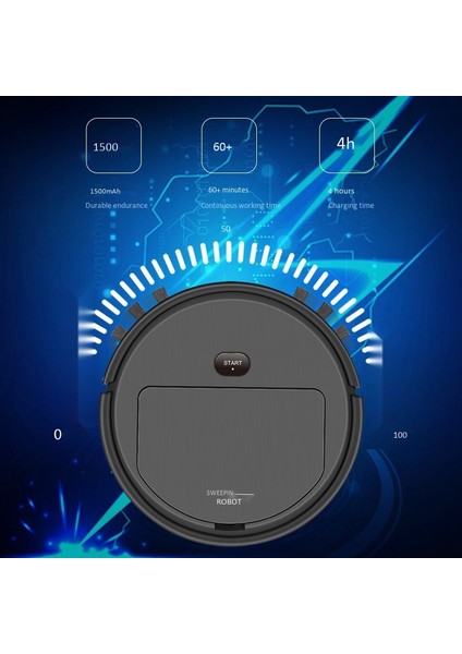 Akıllı Robot Süpürge 3'ü 1 Arada Ev Temizleme Makinesi Otomatik Elektrikli Süpürge, Siyah (Yurt Dışından) fırsatları