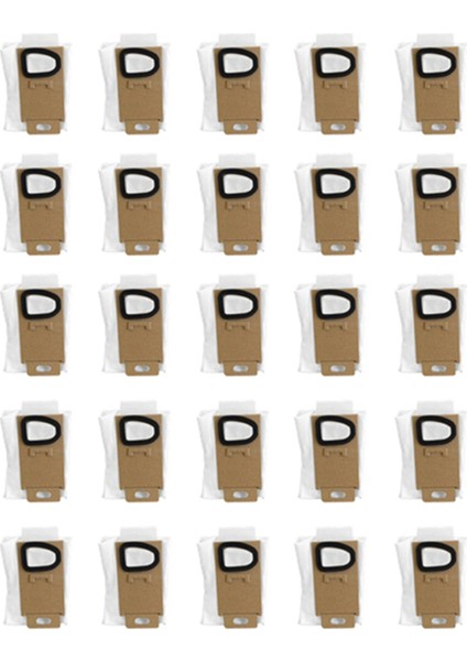 25 Paket Yedek Toz Torbaları Süpürme Robotu H6 H7 Saf Akülü Elektrikli Süpürge Toz Torbası Aksesuarları (Yurt Dışından)