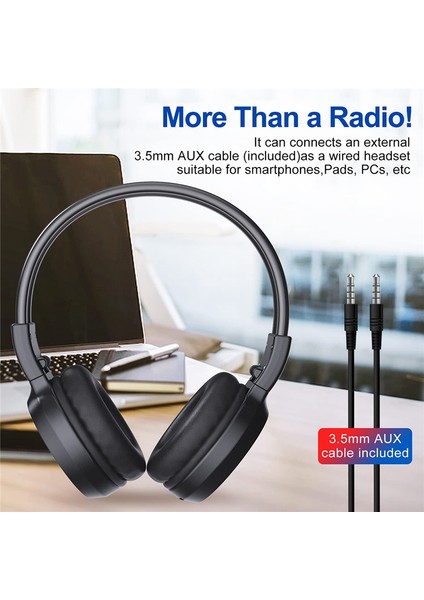 Taşınabilir Kablosuz Fm Radyo Kulaklıklar, Toplantı, Günlük Çalışmalar, Yürüyüş, Jogging Için Şarj Edilebilir Fm Radyo Kulaklık Alıcısı (Yurt Dışından) indirimleri