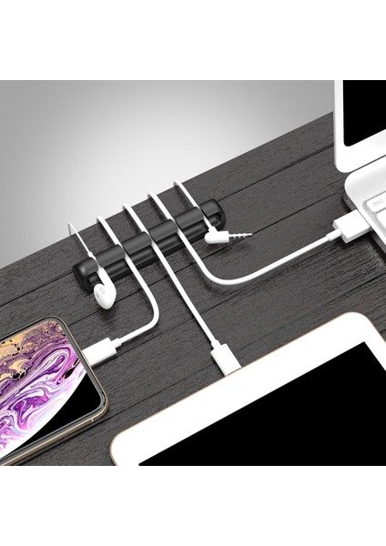 Veri Kablosu Depolama Masaüstü Kablosu Şarj Kablosu Sabit Artefakt Cep Telefonu Başucu Silikon Hat Kartı Kulaklık Hub, Set D (Yurt Dışından) modelleri