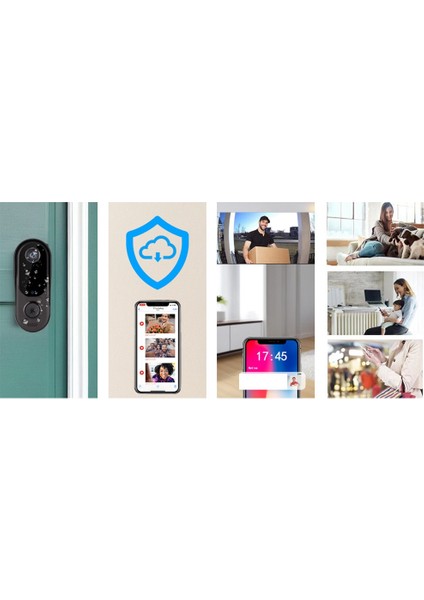 Akıllı Ev Güvenlik Kapı Zili Kamera Wifi Video 2WAY Ses Kapı Zili Kablosuz Wifi Kapı Zili Gece Görüş Ev/ofis Için (Yurt Dışından) modelleri