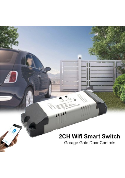 Akıllı Wifi Röle Anahtarı 2 Kanal Röle Akıllı Ev Wifi Modülü Dc 5V 12V 24V 32V 110V 220V Kablosuz Anahtar Zamanlayıcı(C) (Yurt Dışından)