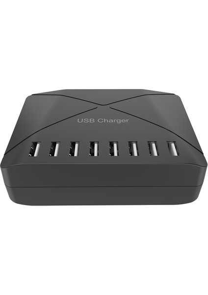 40W USB Çoklu Bağlantı Noktası Şarj Cihazı Hızlı Şarj Şarj Cihazı Hub 8 Bağlantı Noktalı Hızlı Şarj Şarj Cihazı Şarj Masaüstü Şarj Ünitesi Abd Tak Siyah (Yurt Dışından)