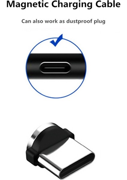 1pc Yuvarlak Manyetik Kablo Fişi 8 Pin Tip-C Fişler Hızlı Şarj Telefon Mıknatıslı Şarj Fişi (Yurt Dışından) fiyatları
