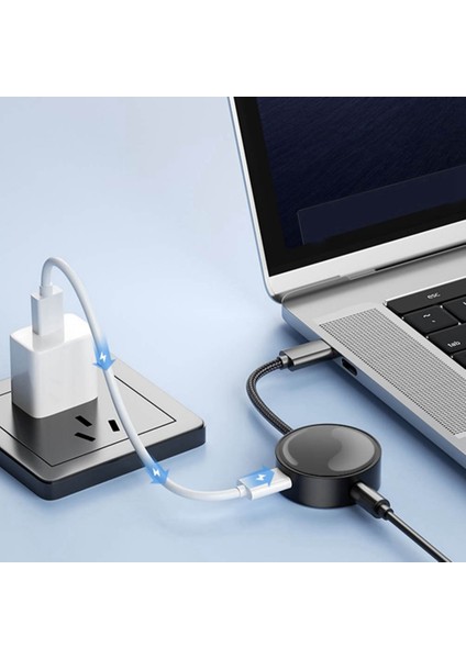 Typec Adaptör Punk Kulaklık Dönüştürücü Düz Adaptör PD60W Hızlı Şarj Adaptörü 2'si 1 Arada Adaptör Kablosu, Beyaz (Yurt Dışından) modelleri