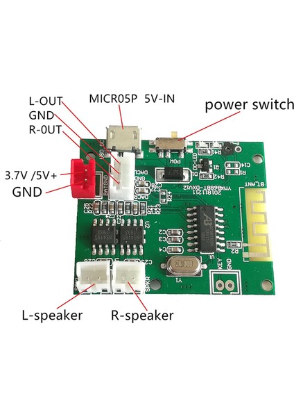 Bt5.2 Tws Kablosuz Modül Güç Amplifikatörü Pcba Modülü 2 x 5W Ses Oynatıcı Kartı (Yurt Dışından) indirimleri