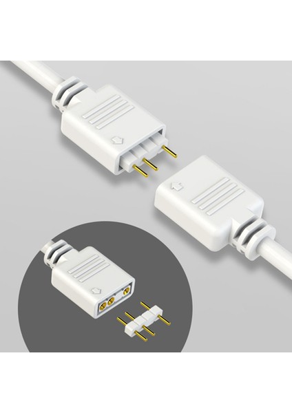 Bilgisayar Anakartı Için 5V 3-Pin Uzatma Kablosu 1 Nokta 4 Hub Kablo Bağlantı Uzatma Argb Splitter, Siyah (Yurt Dışından) fiyatları