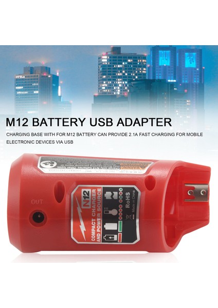 48-59-1201 N12 USB Adaptöre Uygun Taşınabilir USB Pil Şarj Cihazı ve Güç Kaynağı-Kırmızı (Yurt Dışından) fiyatları
