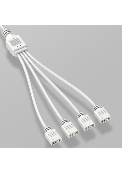 Bilgisayar Anakartı Için 5V 3-Pin Uzatma Kablosu 1 Hub Kablo Bağlantı Uzatma Argb Splitter, Siyah (Yurt Dışından)